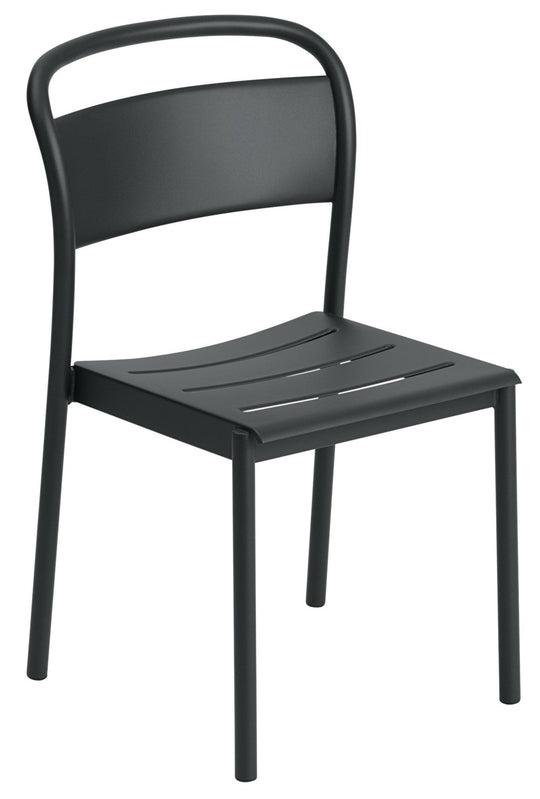 Linear Steel Side Chair - Muuto - Chairs - Black - HORNE