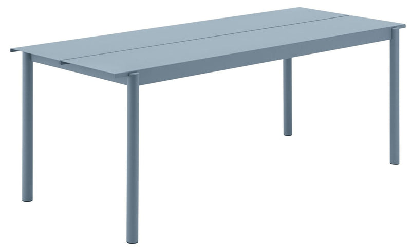 Linear Steel Outdoor Patio Table