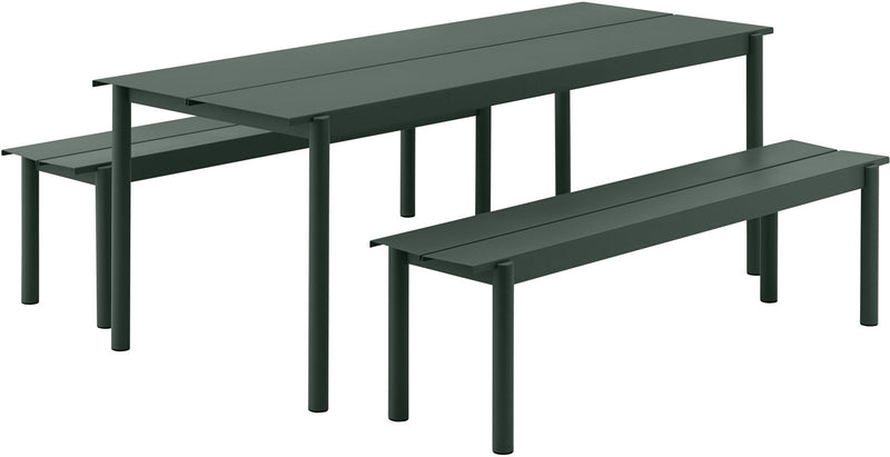 Linear Steel Outdoor Patio Table