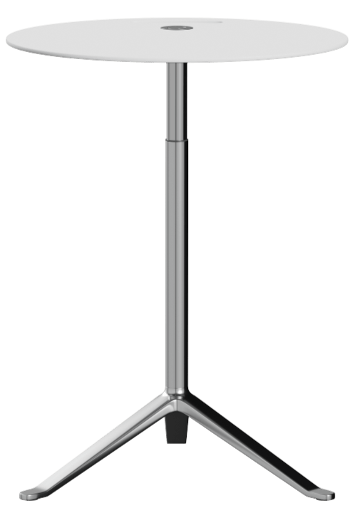 Little Friend™ Adjustable Table - Fritz Hansen - Tables + Desks - White Laminate - Polished Aluminum - HORNE
