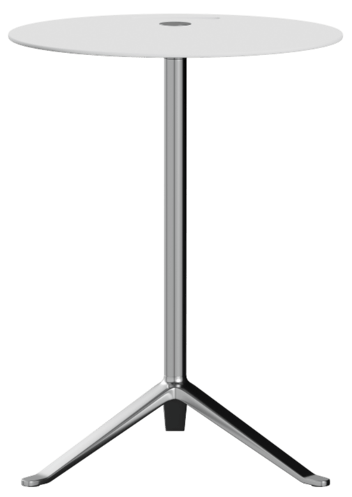 Little Friend™ Table - Fritz Hansen - Tables + Desks - White Laminate - Polished Aluminum - HORNE