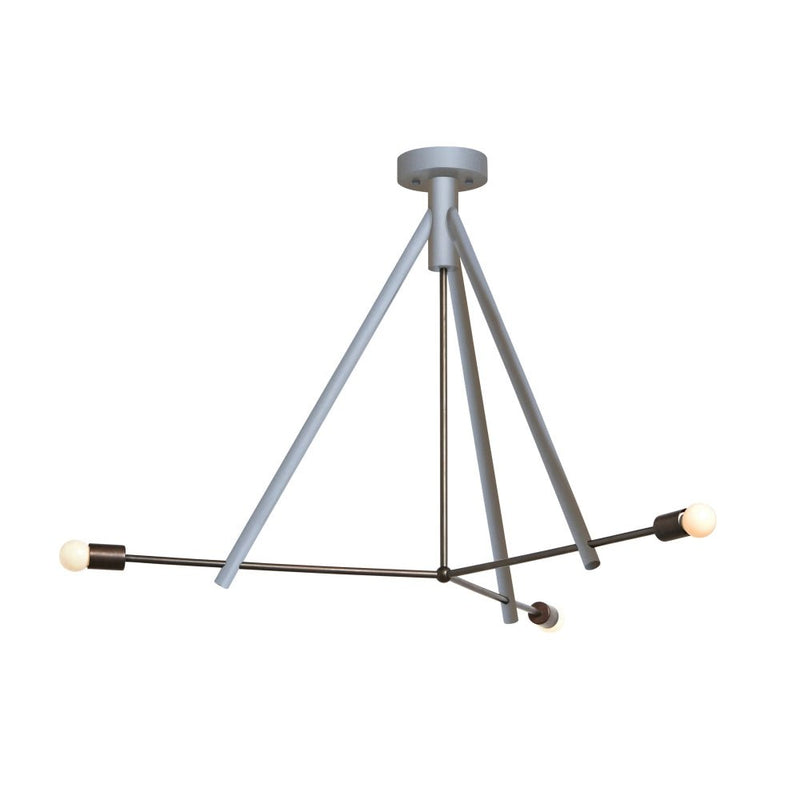 Lodge Chandelier Three - Workstead - Chandeliers - Natural Oak - Hewn Brass - HORNE