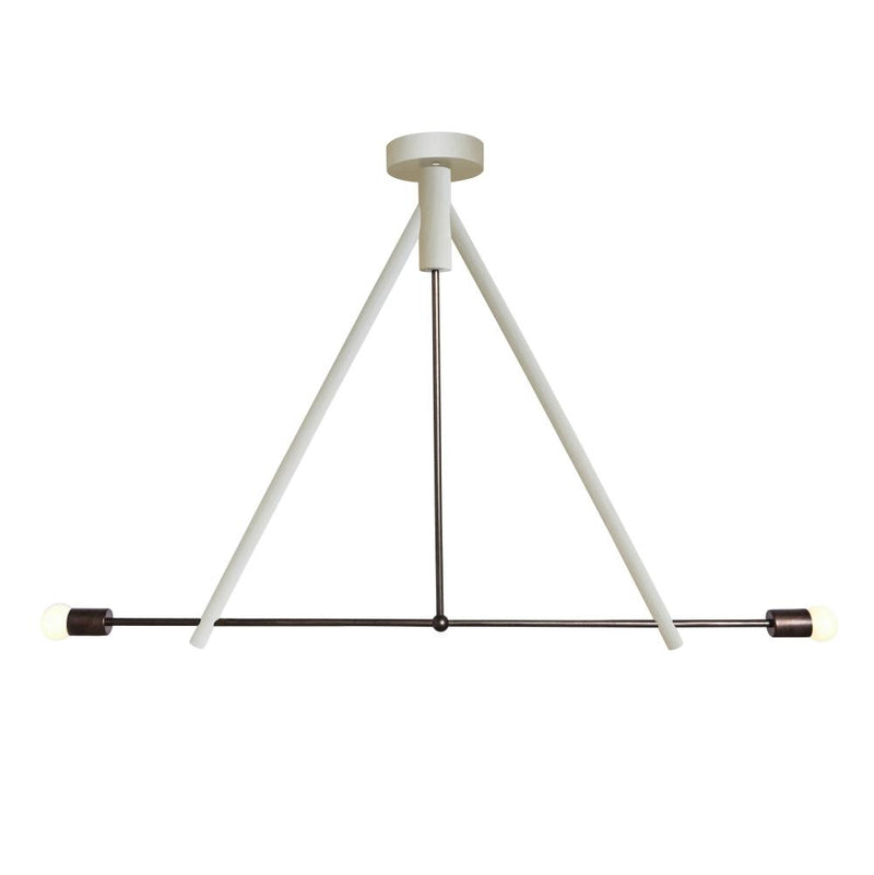 Lodge Chandelier Two - Workstead - Chandeliers - Natural Oak - Hewn Brass - HORNE