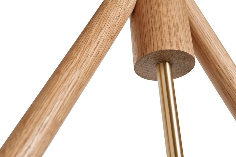 Lodge Chandelier Two - Workstead - Chandeliers - Natural Oak - Hewn Brass - HORNE