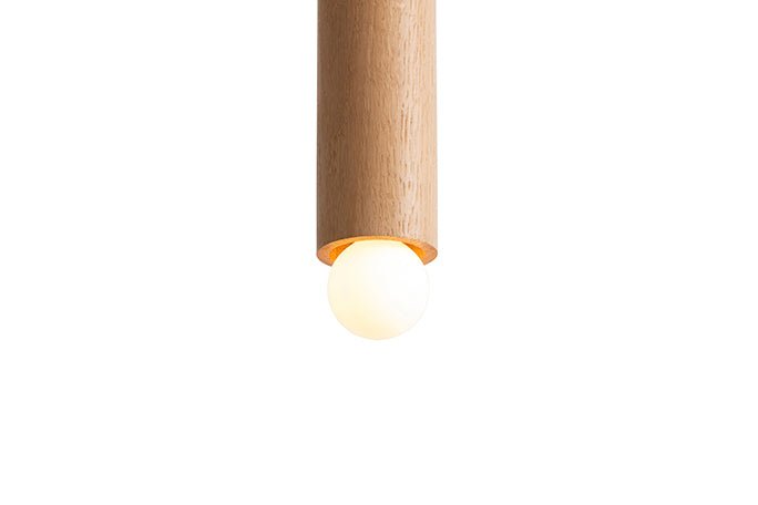 Lodge Cord Pendant - Workstead - Pendants - Small - Hewn Brass - Natural Oak - HORNE