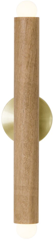 Lodge Linear ADA Sconce - Workstead - Wall Sconces - Natural Oak - Hewn Brass - HORNE