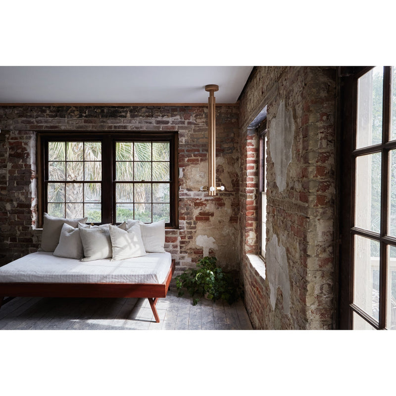 Lodge Pendant - Workstead - Pendants - Natural Oak - Hewn Brass - HORNE