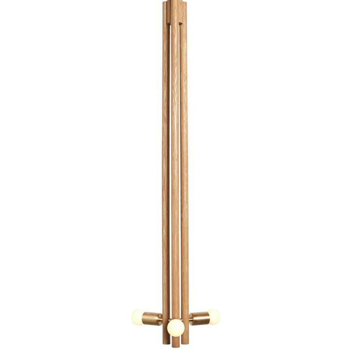 Lodge Pendant - Workstead - Pendants - Natural Oak - Hewn Brass - HORNE