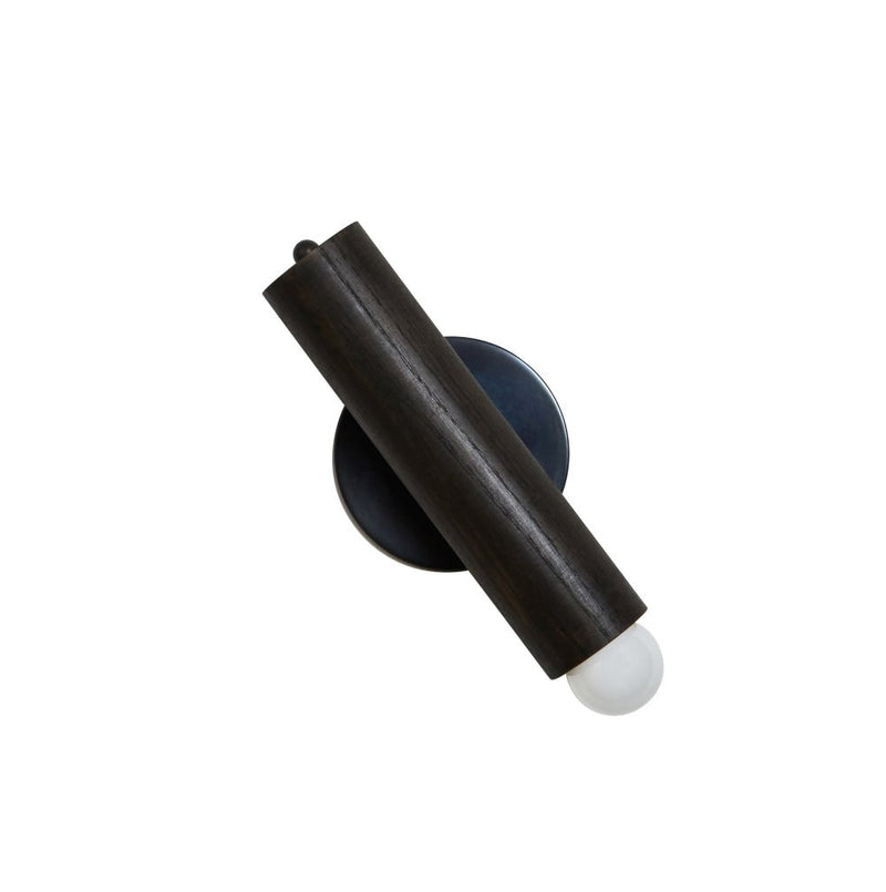 Lodge Wall Sconce - Workstead - Wall Sconces - Natural Oak - Hewn Brass - HORNE