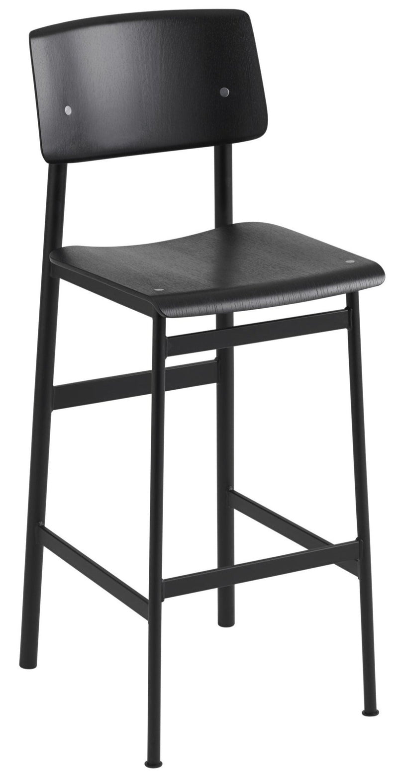 Loft Stool - Muuto - Chairs - Counter Height - Black Frame & Oak Seat - HORNE