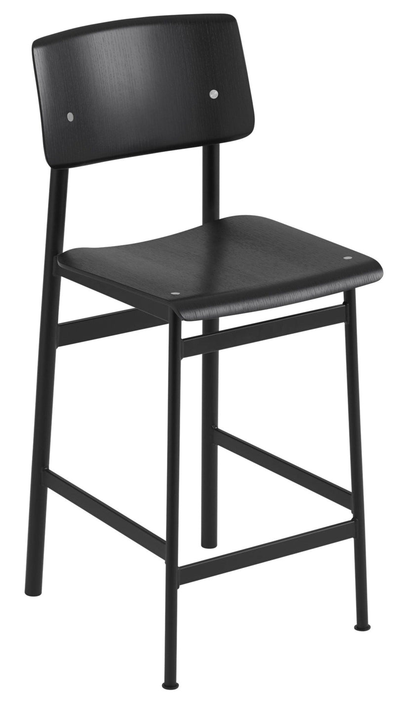 Loft Stool - Muuto - Chairs - Counter Height - Black Frame & Oak Seat - HORNE