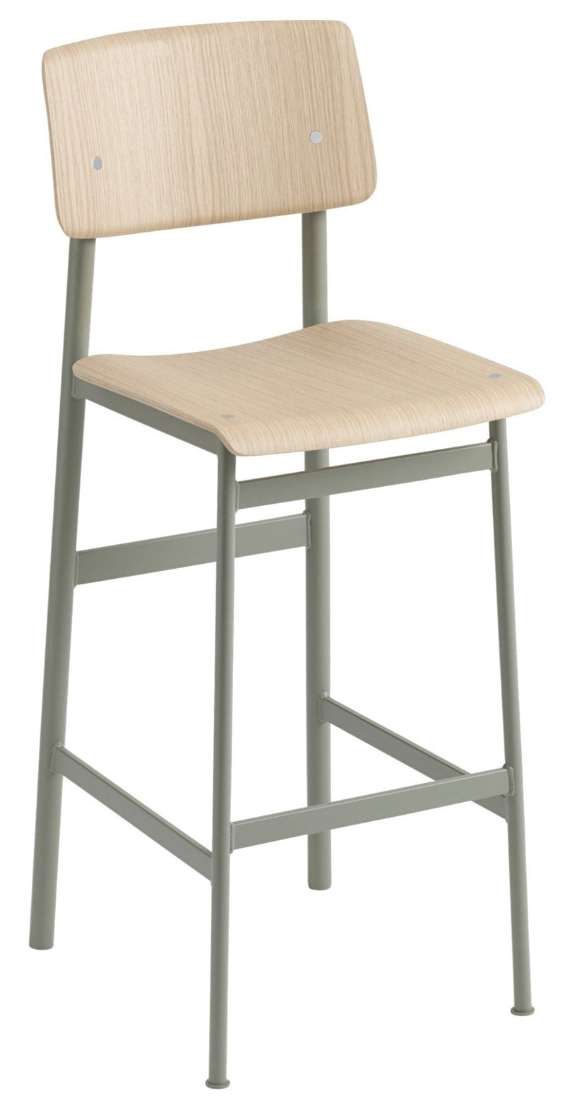 Loft Stool - Muuto - Chairs - Counter Height - Black Frame & Oak Seat - HORNE