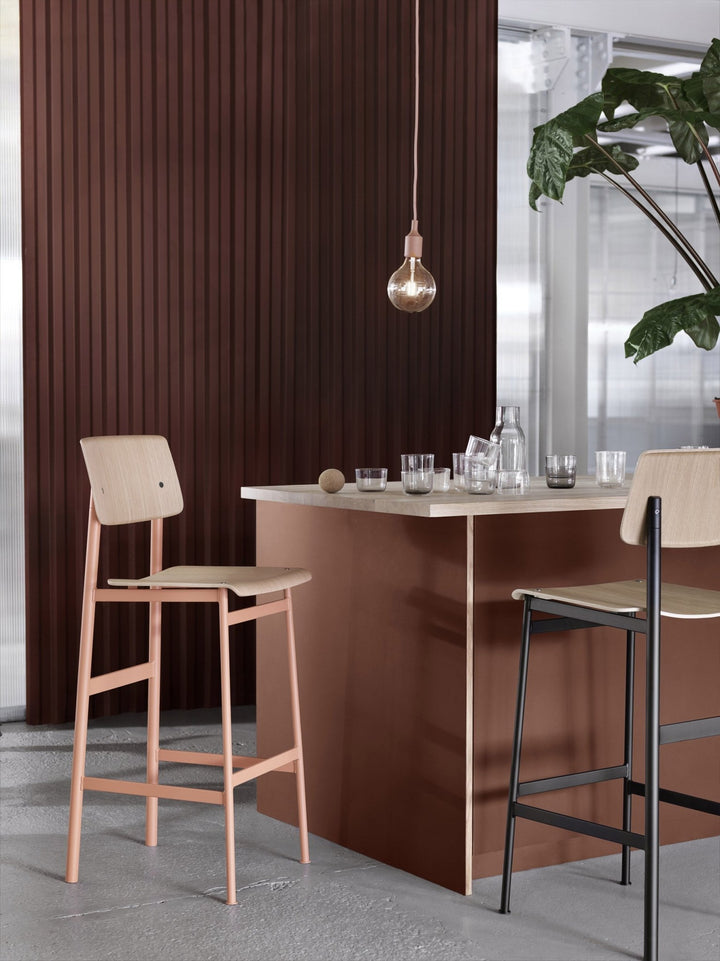 Loft Stool - Muuto - Chairs - Bar Height - Grey Frame & Oak Seat - HORNE