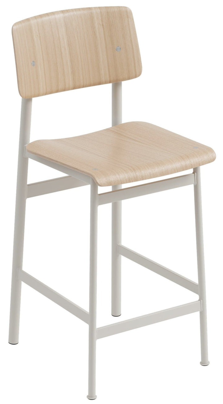 Loft Stool - Muuto - Chairs - Counter Height - Grey Frame & Oak Seat - HORNE