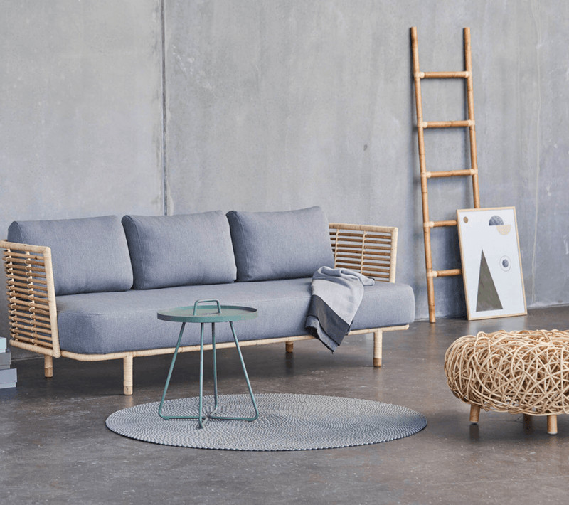 Loop Footstool - Cane Line - Stools + Benches + Ottomans - Black - HORNE