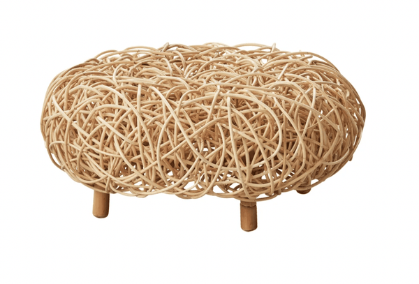 Loop Footstool - Cane Line - Stools + Benches + Ottomans - Natural - HORNE