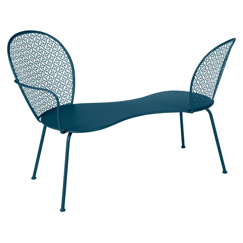 Lorette Conversation Bench - Fermob - Outdoor Furniture - Acapulco Blue - HORNE