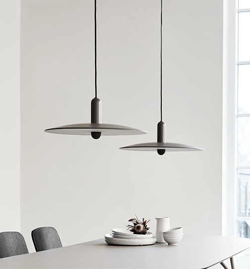 LU Pendant - Woud - Pendants - Small + Taupe - HORNE