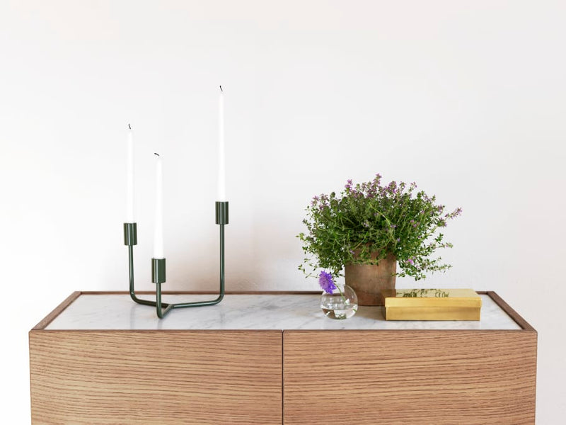 LUC 160 Sideboard With 2 Drawers - Marble Top - Asplund - Sideboards + Cabinets - White Stained Oak - P2 - Carrara Marble - White - 15 - HORNE