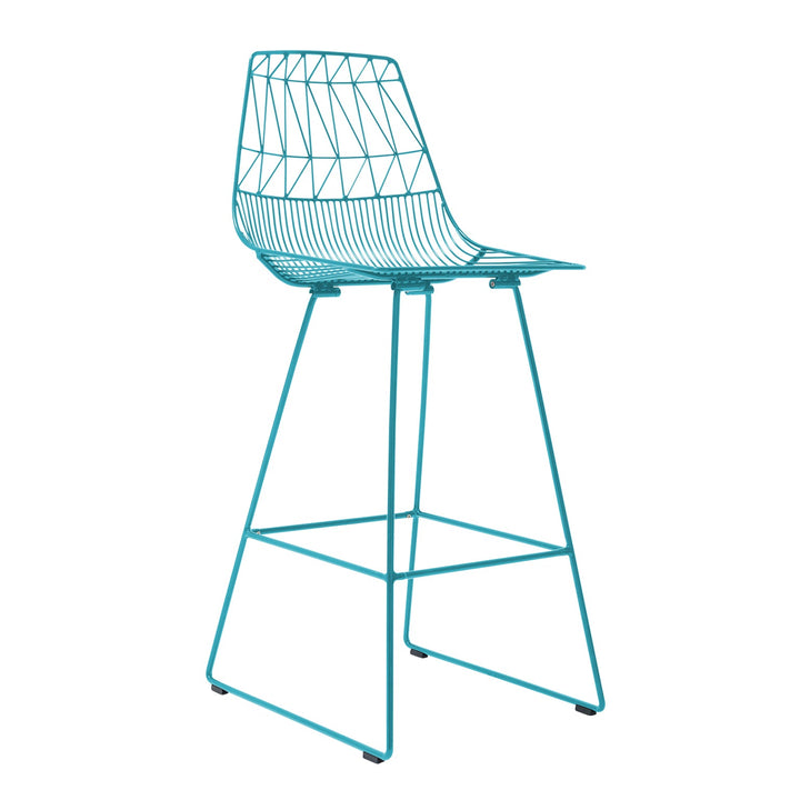 Lucy Bar Stool - Set of 2 - Bend Goods - Outdoor Furniture - Peacock Blue - HORNE