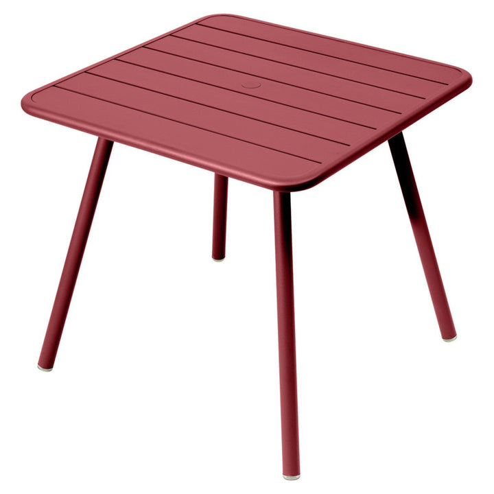 Luxembourg 4 Leg Square Table - 32" x 32" - Fermob - Outdoor Furniture - Chili Red - HORNE