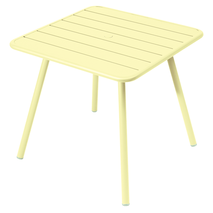 Luxembourg 4 Leg Square Table - 32" x 32" - Fermob - Outdoor Furniture - Frosted Lemon - HORNE