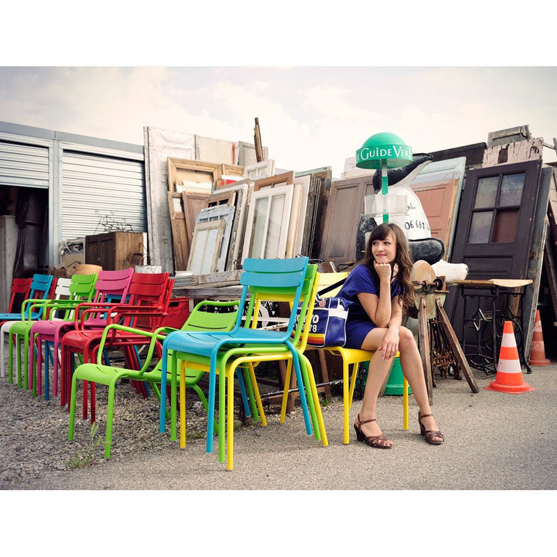 Luxembourg Arm Chair - Set of 4 - Fermob - Outdoor Furniture - Acapulco Blue - HORNE