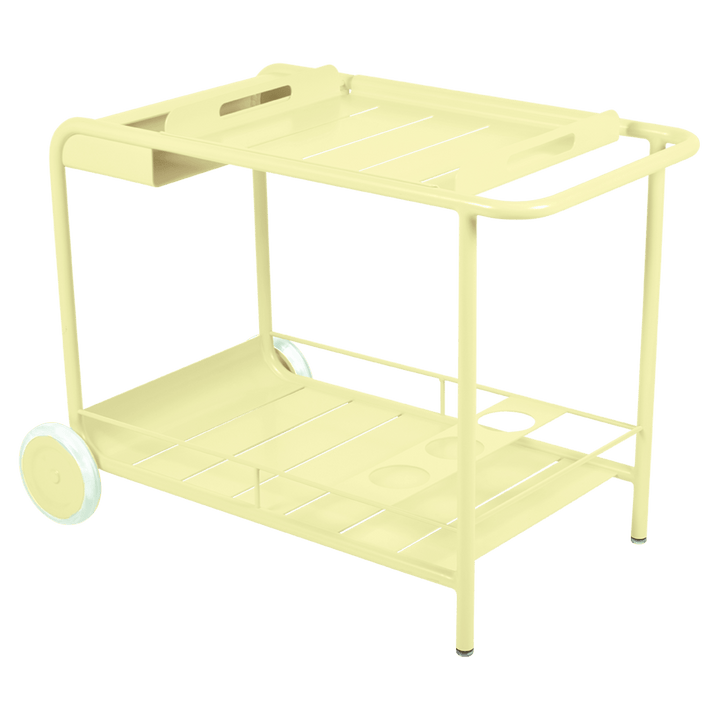 Luxembourg Bar Cart w/ Wheels - Fermob - Outdoor Furniture - Frosted Lemon - HORNE