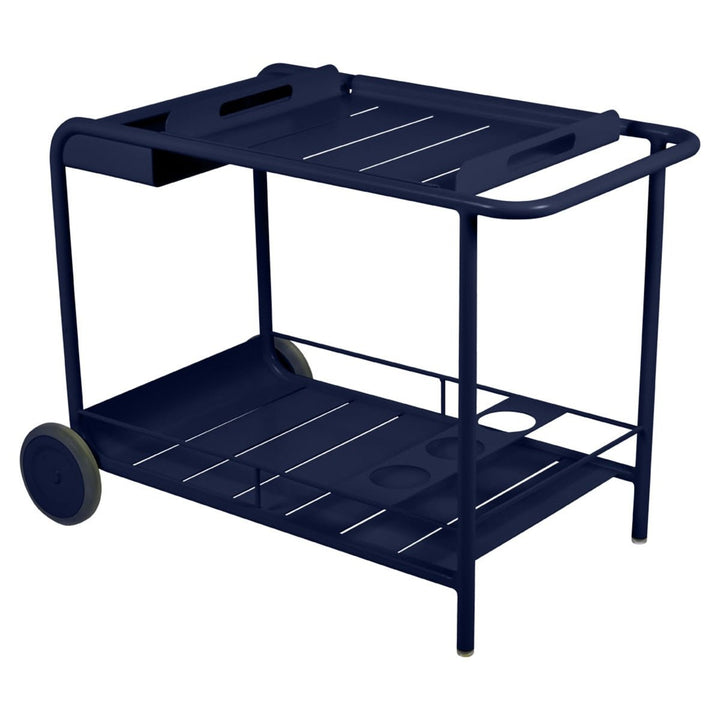Luxembourg Bar Cart w/ Wheels - Fermob - Outdoor Furniture - Deep Blue - HORNE