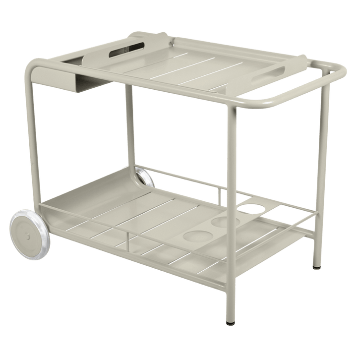 Luxembourg Bar Cart w/ Wheels - Fermob - Outdoor Furniture - Clay Grey - HORNE