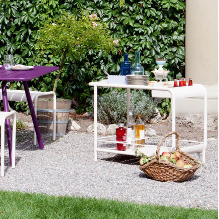 Luxembourg Bar Cart w/ Wheels - Fermob - Outdoor Furniture - Lapilli Grey - HORNE