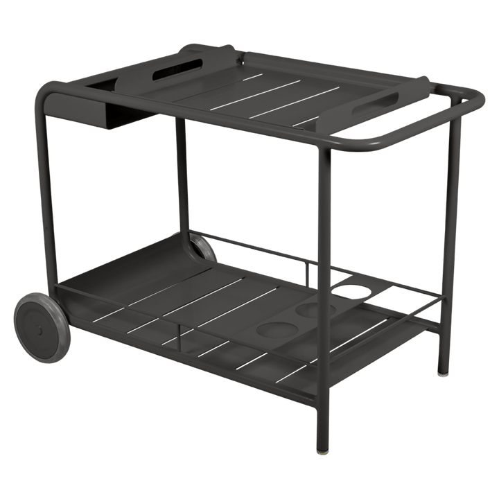 Luxembourg Bar Cart w/ Wheels - Fermob - Outdoor Furniture - Liquorice - HORNE