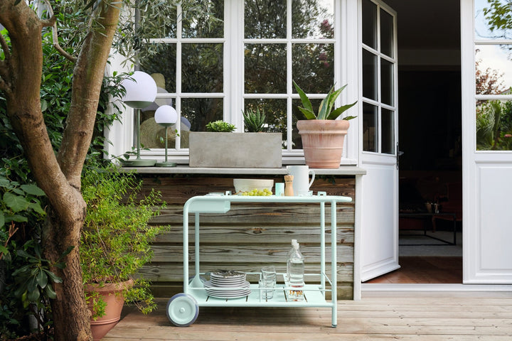 Luxembourg Bar Cart w/ Wheels - Fermob - Outdoor Furniture - Lapilli Grey - HORNE
