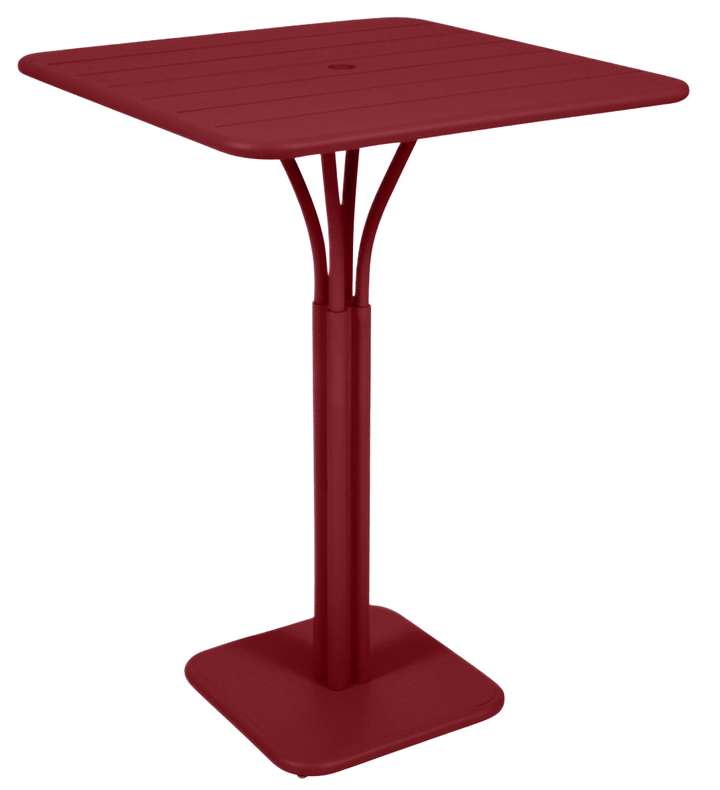 Luxembourg High Pedestal Table 32" x 32" - Fermob - Outdoor Furniture - Chili Red - HORNE
