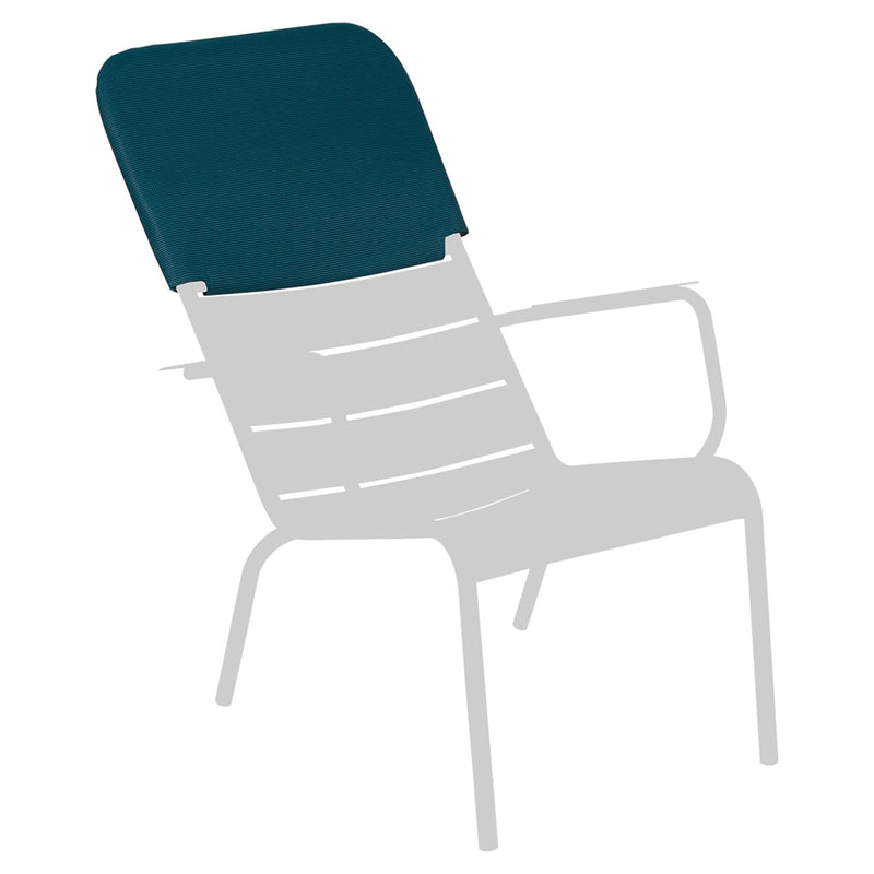 Luxembourg Low Armchair Headrest - Stereo Fabric - Fermob - Outdoor Furniture - Acapulco Blue - HORNE