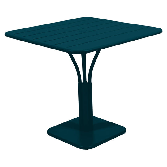 Luxembourg Pedestal Table 36" x 36" - Fermob - Outdoor Furniture - Acapulco Blue - HORNE