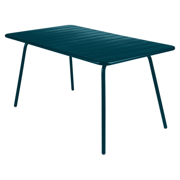 Luxembourg Rectangular Table - 56" x 31" - Fermob - Outdoor Furniture - Acapulco Blue - HORNE