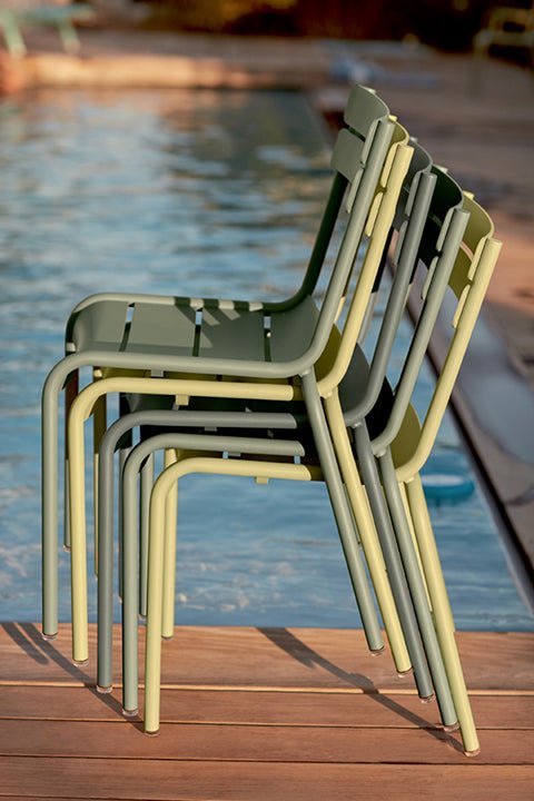 Luxembourg Stacking Side Chair - Set of 2 - Fermob - Outdoor Furniture - Lapilli Grey - HORNE