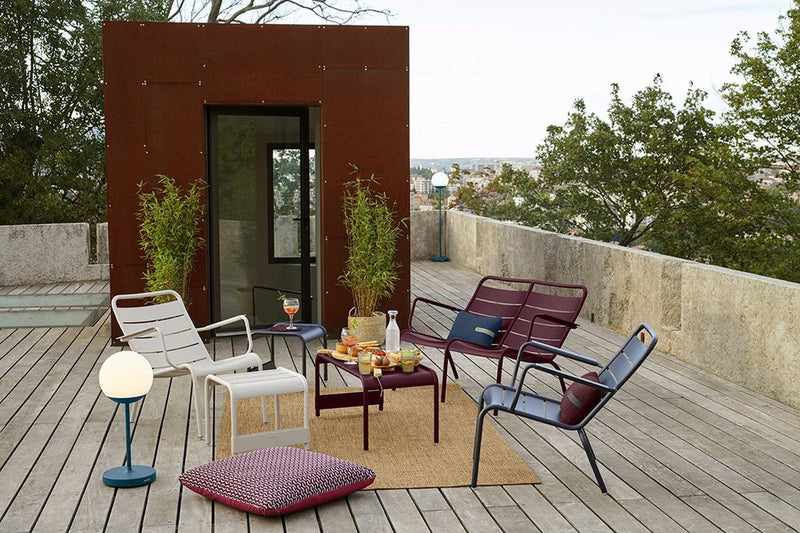 Luxembourg Steel Low Armchair - Fermob - Outdoor Furniture - Acapulco Blue - HORNE