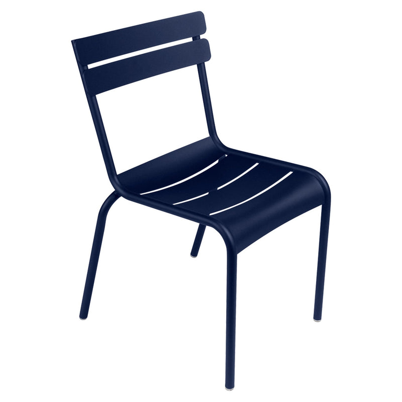 Luxembourg Steel Side Chair - Set of 2 - Fermob - Outdoor Furniture - Acapulco Blue - HORNE