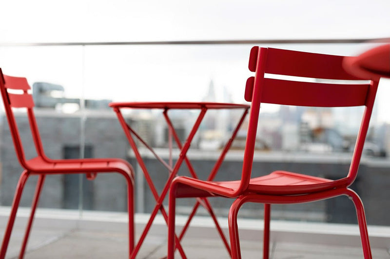 Luxembourg Steel Side Chair - Set of 2 - Fermob - Outdoor Furniture - Acapulco Blue - HORNE