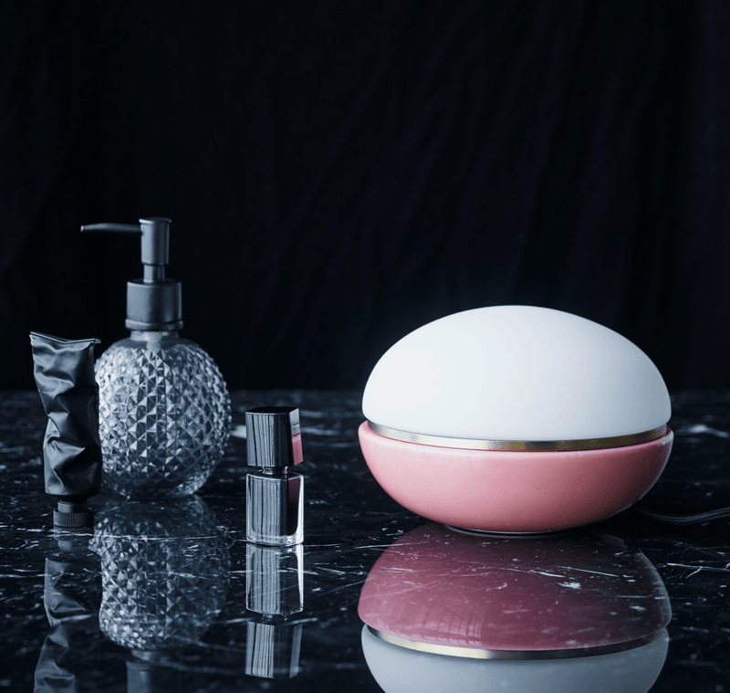 Black Macaroon Opal Glass Table Lamp by Lucie Kaas