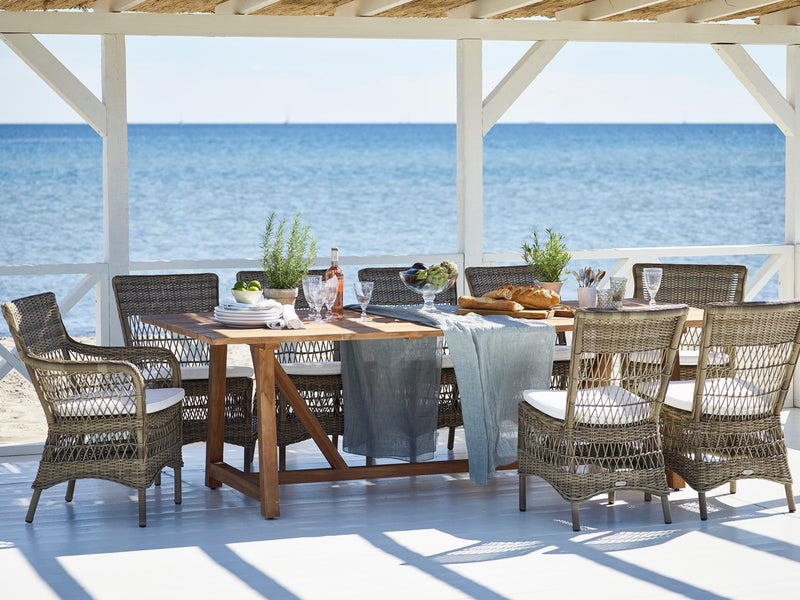 Marie Arm Chair - Exterior - Sika Design - Outdoor Furniture - Antique - Sunbrella Sailcloth Seagull - HORNE