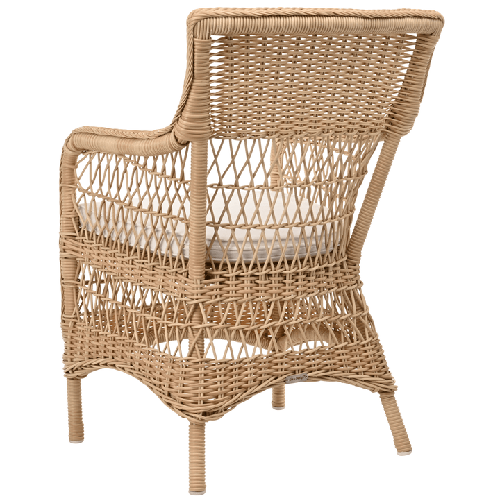 Marie Arm Chair - Exterior - Sika Design - Outdoor Furniture - Natural - Tempotest Canvas White - HORNE