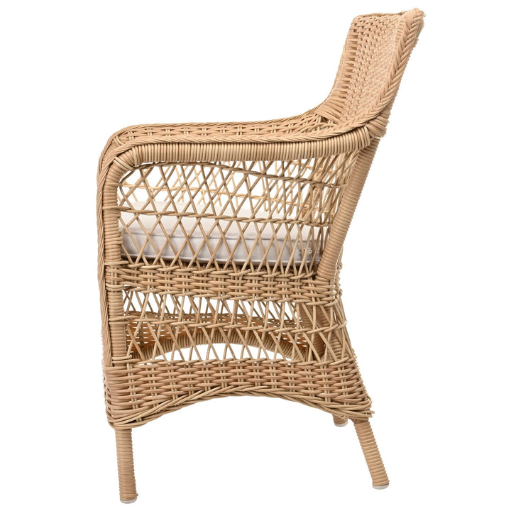 Marie Arm Chair - Exterior - Sika Design - Outdoor Furniture - Natural - Tempotest Canvas White - HORNE