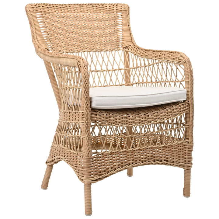 Marie Arm Chair - Exterior - Sika Design - Outdoor Furniture - Natural - Tempotest Canvas White - HORNE