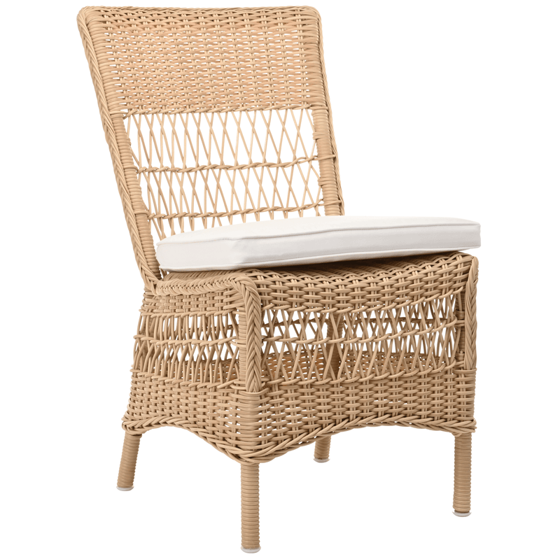 Marie Side Chair - Exterior - Sika Design - Outdoor Furniture - Natural - Sunbrella Sailcloth Seagull - HORNE