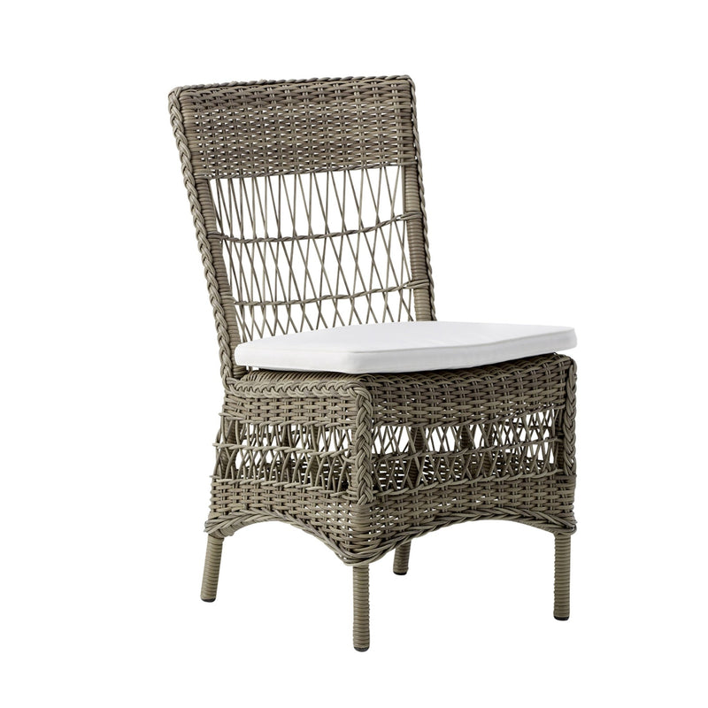 Marie Side Chair - Exterior - Sika Design - Outdoor Furniture - Natural - Sunbrella Sailcloth Seagull - HORNE