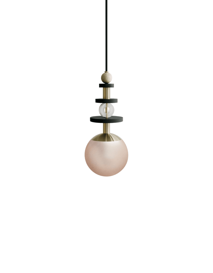 Maru Pendant - Brass - Ladies & Gentlemen - Pendants - 6" - Tall - Rust Translucent - HORNE