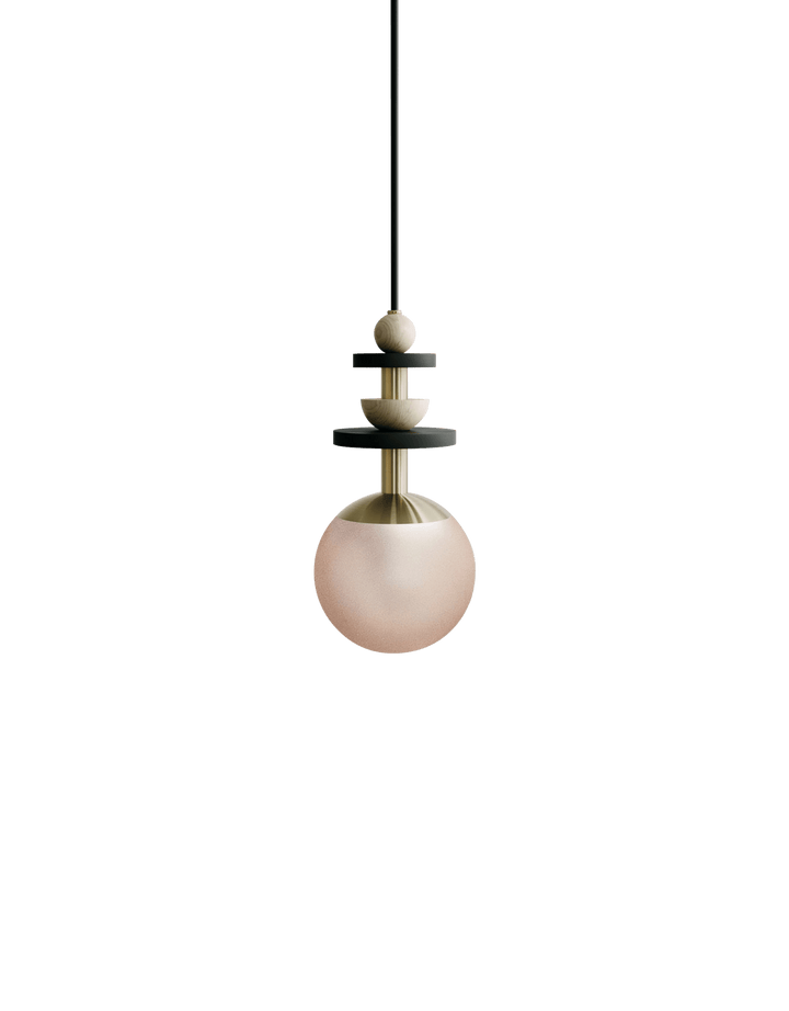 Maru Pendant - Brass - Ladies & Gentlemen - Pendants - 6" - Medium - Rust Translucent - HORNE